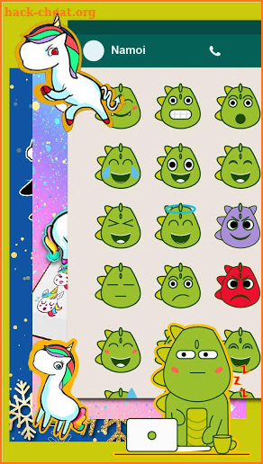 Cute Green Dinosaur Emoji Stickers screenshot