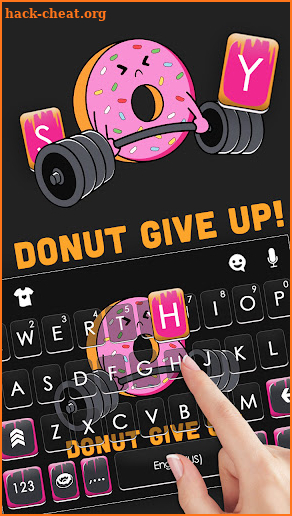 Cute Gym Donut Keyboard Background screenshot