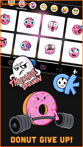 Cute Gym Donut Keyboard Background screenshot