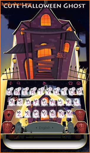 Cute Halloween Ghost Keyboard Theme screenshot