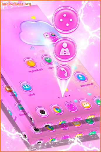 Cute Hearts Launcher Theme screenshot