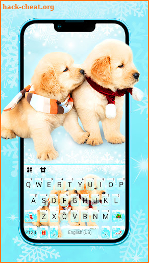 Cute Holiday Puppies Theme screenshot