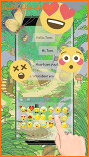 Cute hoppy frog funny keyboard theme screenshot