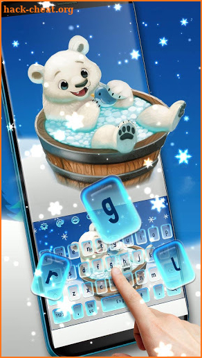 Cute Ice Bear Keyboard Theme screenshot