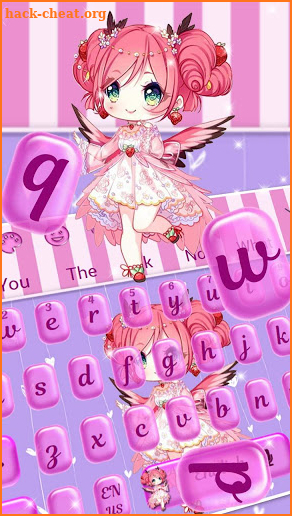 Cute Kawai Girl Keyboard theme screenshot