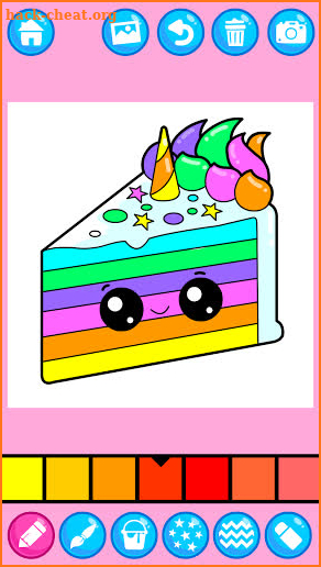 Cute Kawaii Colouring Book for Kids with Glitters screenshot