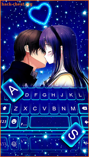Cute Kiss Keyboard Background screenshot