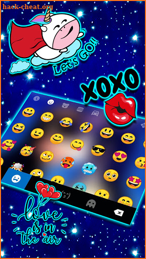 Cute Kiss Keyboard Background screenshot