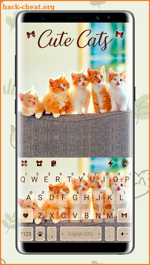 Cute Kittens Keyboard Background screenshot