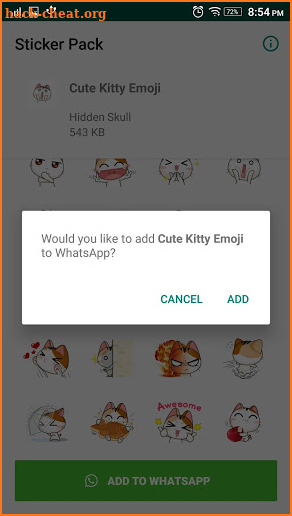 Cute Kitty Sticker for WhatApp screenshot