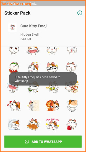 Cute Kitty Sticker for WhatApp screenshot
