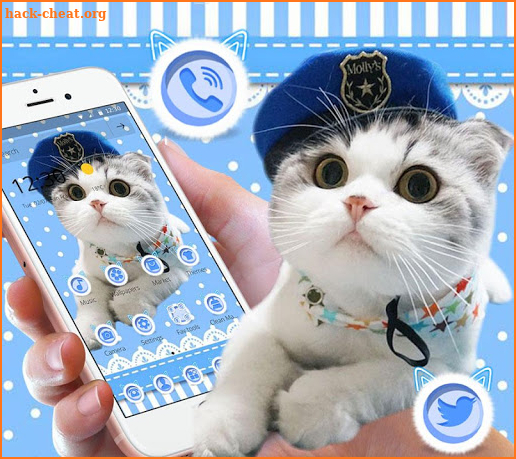 Cute Kitty Theme with Uniform Hat screenshot