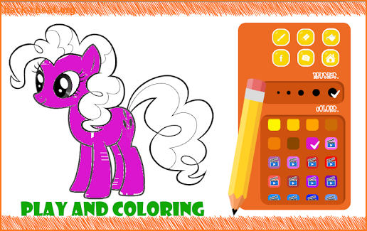 Cute Litle Pony Beautiful - Coloring Book screenshot