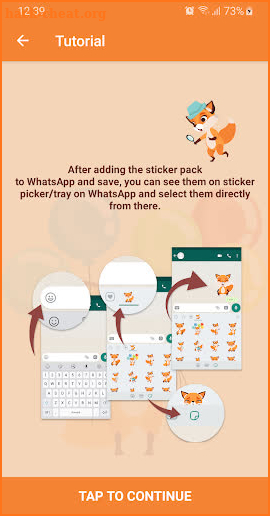 Cute Little Fox Stickers - WAStickerApps screenshot
