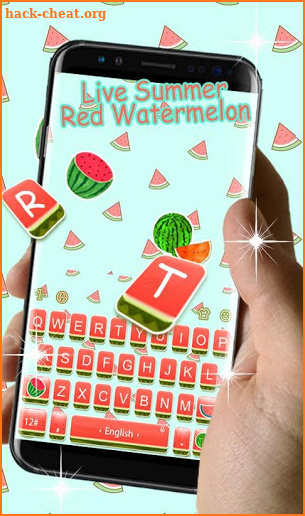 Cute Live Summer Watermelon Keyboard Theme screenshot