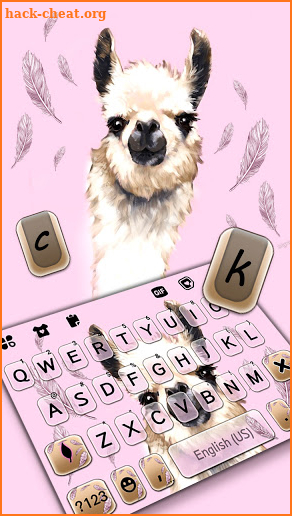 Cute Llama Keyboard Background screenshot