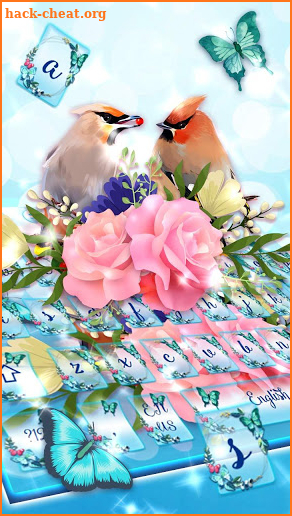 Cute Love Birds Keyboard Theme screenshot