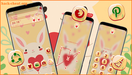 Cute Love Bunny Theme screenshot