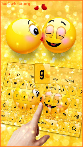 Cute Love Emoji Keyboard Theme screenshot