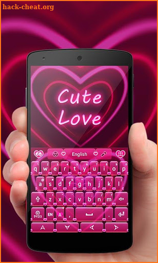 Cute Love GO Keyboard Theme screenshot