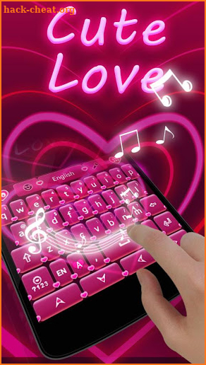 Cute Love GO Keyboard Theme screenshot