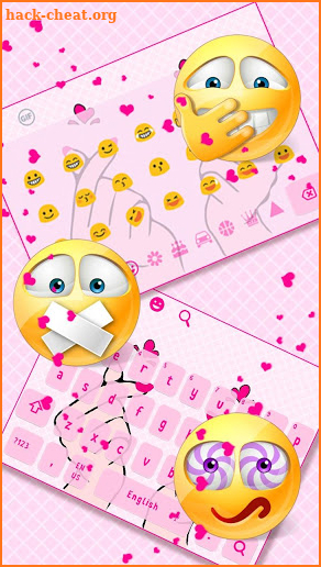 Cute Love Hands Keyboard Theme screenshot