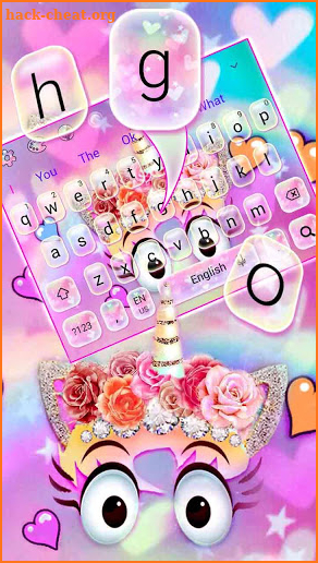 Cute Love Rainbow Unicorn Keyboard screenshot