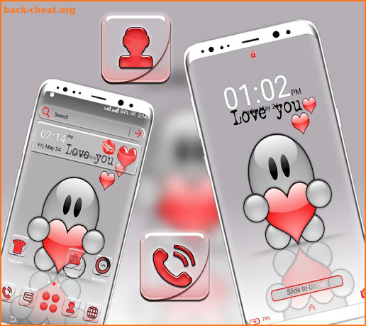 Cute Love You Launcher Theme screenshot