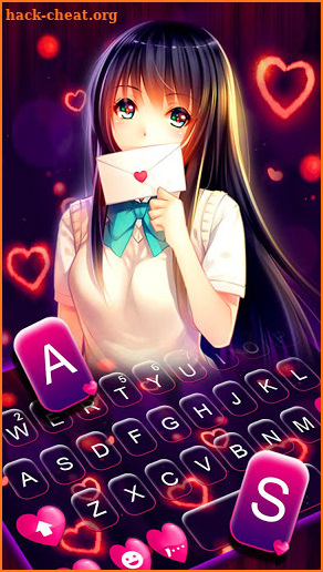 Cute Lovely Girl Keyboard Theme screenshot