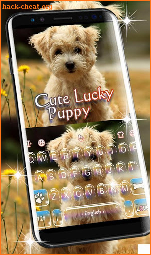 Cute Lucky Puppy Dog Keyboard Theme screenshot