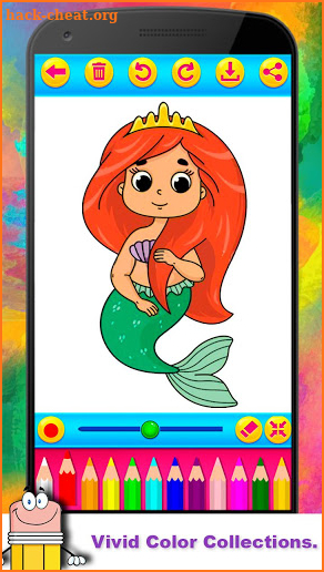 Cute Mermaid Coloring Book & Drawing - Kids Game screenshot