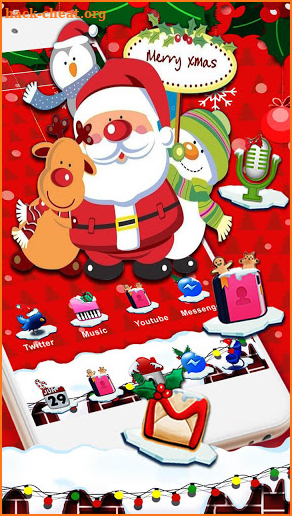 Cute Merry Christmas Launcher Theme HD Wallpapers screenshot