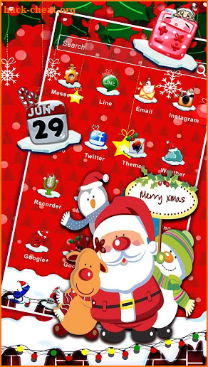 Cute Merry Christmas Launcher Theme HD Wallpapers screenshot