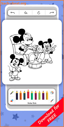 Cute Micke Coloring Book game screenshot