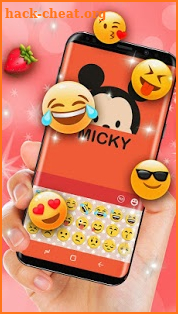 Cute Micky Bowknot Keyboard Theme screenshot