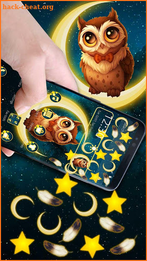 Cute Moon Owl Gravity Theme screenshot