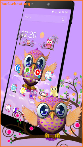 Cute Owl 3D Theme screenshot