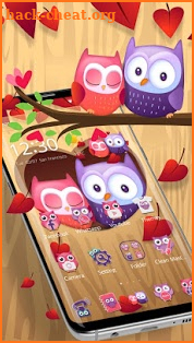 Cute Owl Couple Tree screenshot