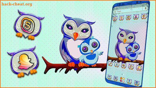 Cute Owl Launcher Theme screenshot