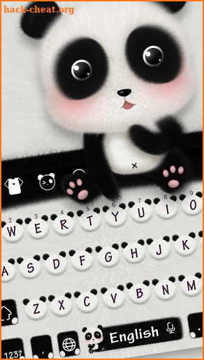 Cute Panda Baby Keyboard Theme screenshot