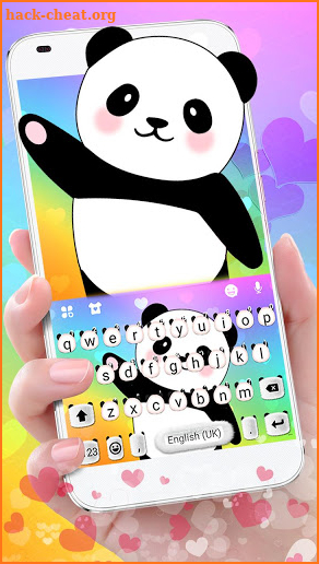 Cute Panda Coming Keyboard Theme screenshot