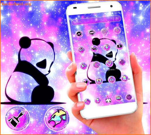 Cute Panda Galaxy Theme screenshot