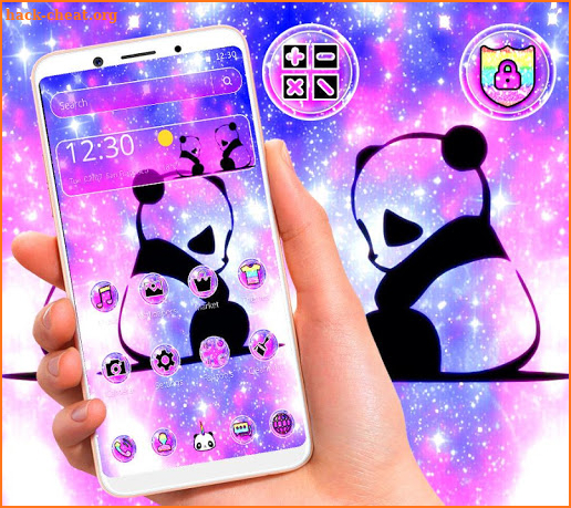 Cute Panda Galaxy Theme screenshot