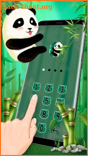 Cute Panda- lock screen theme screenshot