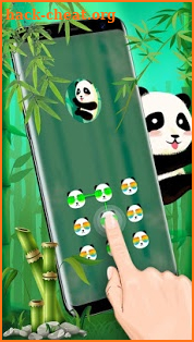 Cute Panda- lock screen theme screenshot