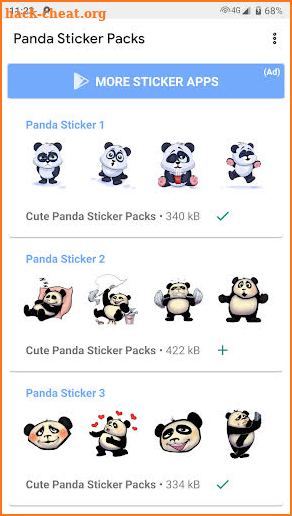 Cute Panda Sticker Kawaii - WAStickerApps screenshot