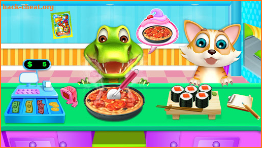 Cute Pets Kitchen Cooking: Fast Food Restaurant screenshot