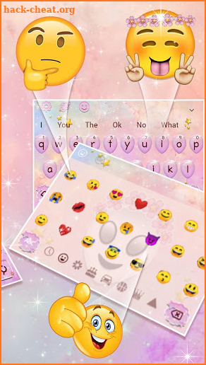 Cute Pink Alien Keyboard Theme screenshot