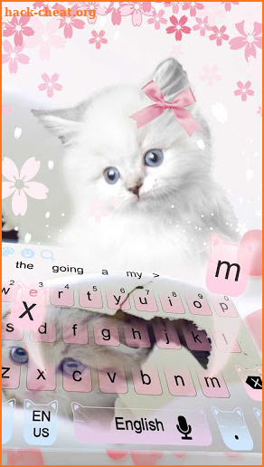 Cute Pink Kitty cat Keyboard screenshot