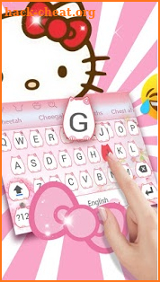 Cute Pink Kitty Keyboard screenshot